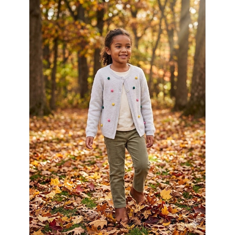 Tucker + Tate Knit Pom Pom 100% Cotton Cardigan Girls 7